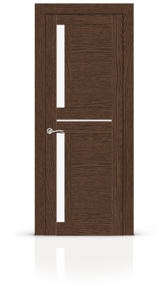 Межкомнатная дверь Баджио остекленная экошпон орех 9056