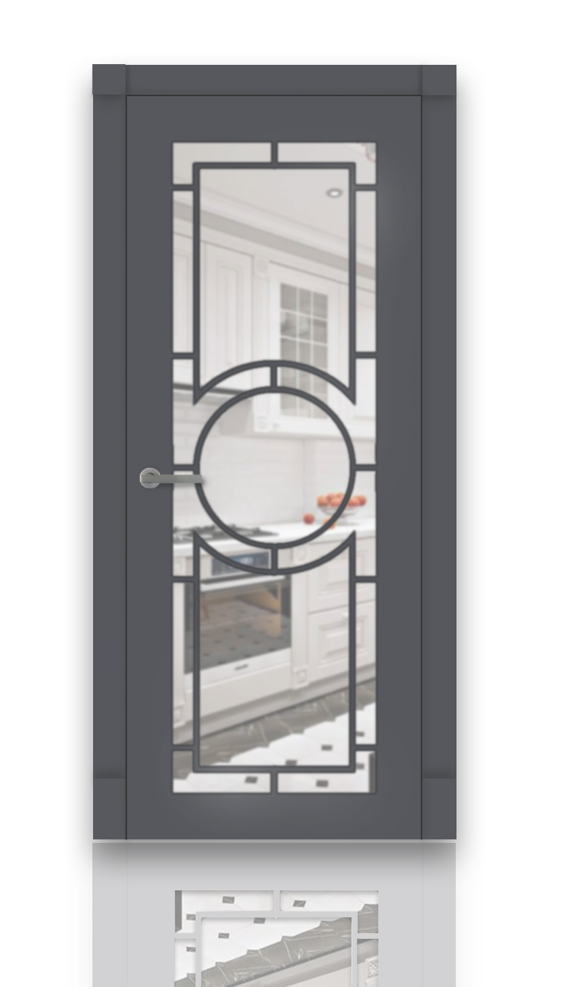 Межкомнатная дверь Версаль-1 остекленная эмаль ral 7024 23819