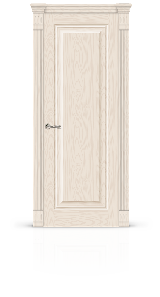 Межкомнатная дверь Малахит-4  глухая ясень крем 22418