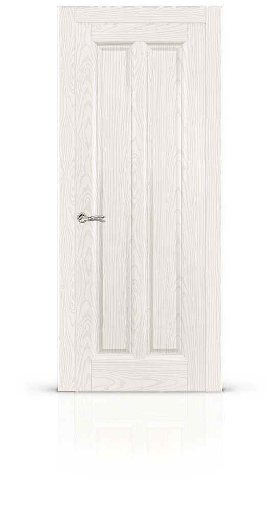 Межкомнатная дверь Крит остекленная белый ясень 16779