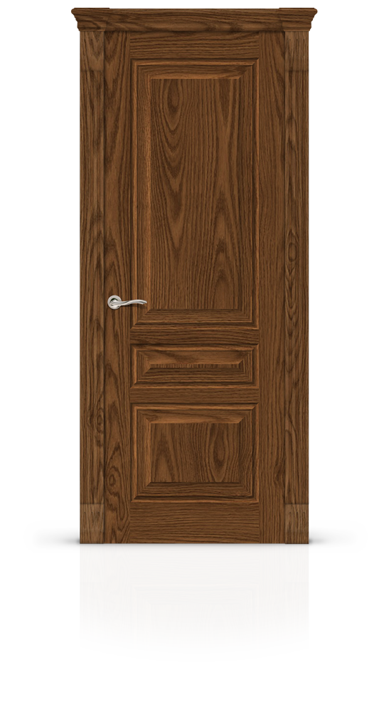 Межкомнатная дверь Малахит-2 остекленная дуб мореный 22188