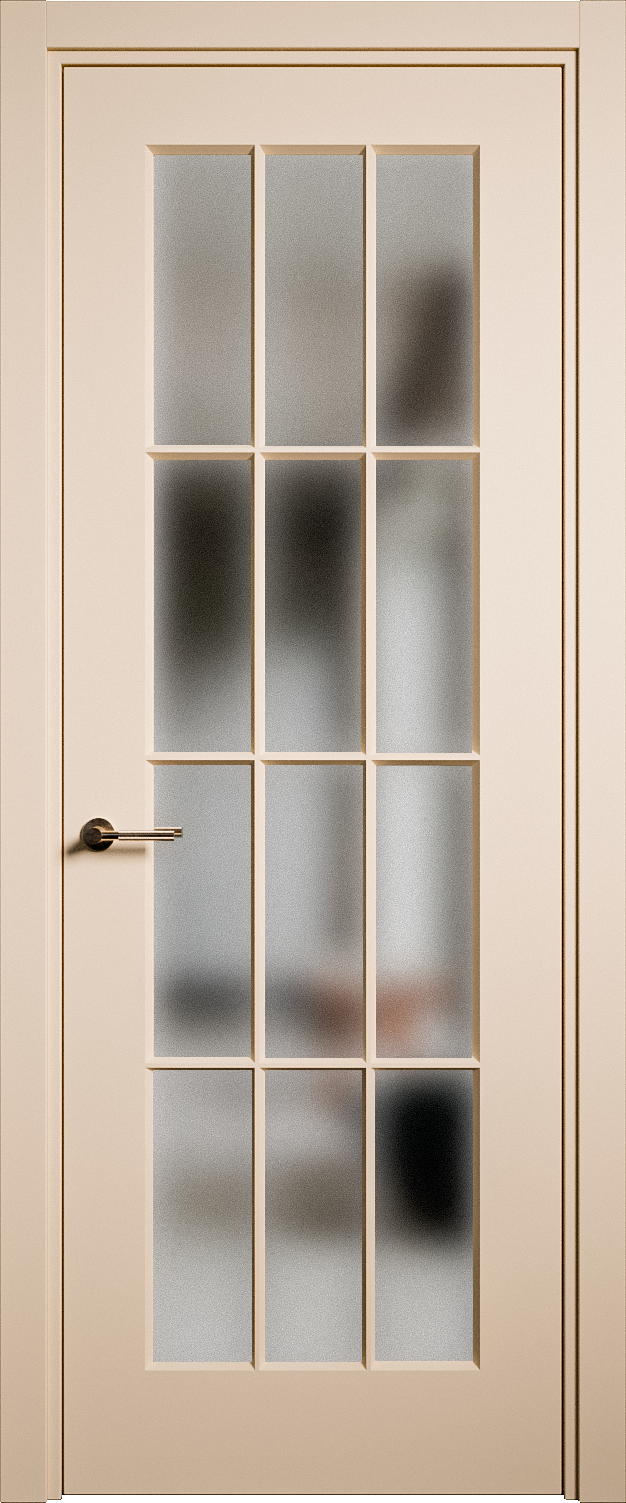Межкомнатная дверь Олимп-2 остекленная эмаль ral 9001 23027