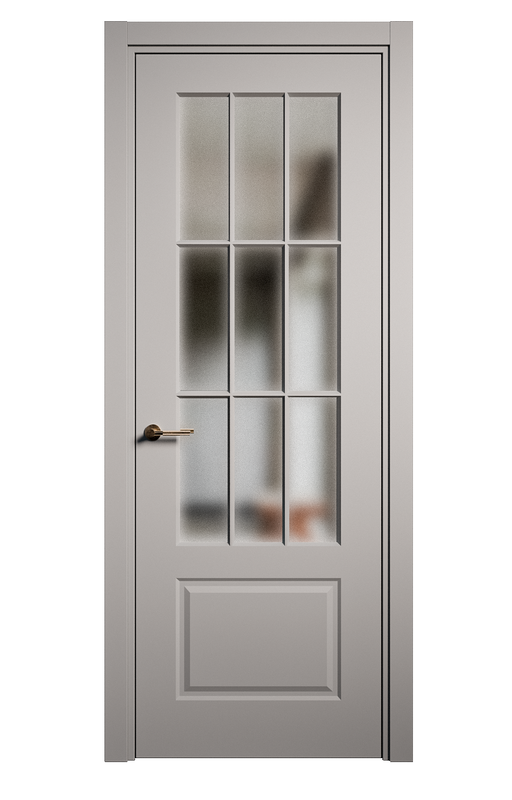 Межкомнатная дверь Олимп остекленная эмаль ral 7040 22901