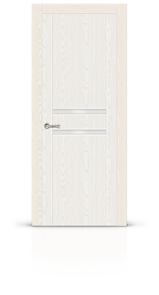 Межкомнатная дверь Турин-2 остекленная белый ясень 7940