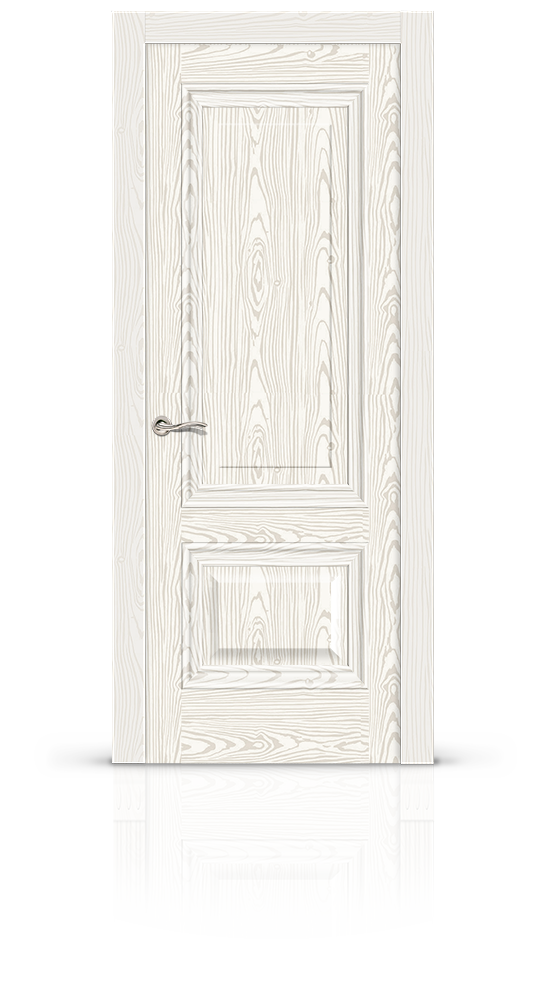 Межкомнатная дверь Элеганс-4 остекленная белый ясень 15770